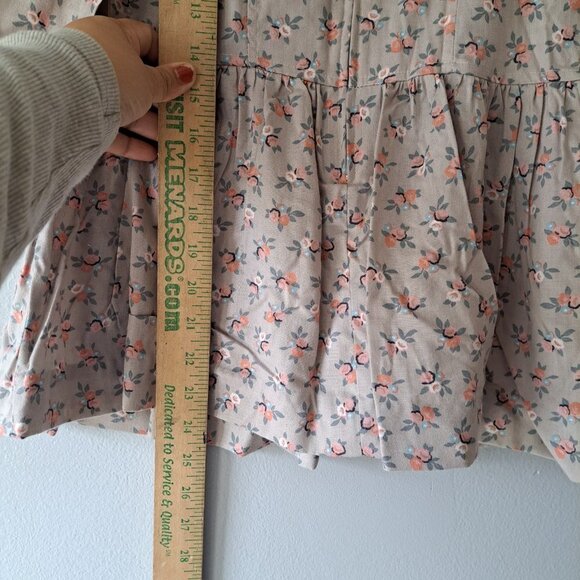 Vintage Coming‎ Thing Girls 80s Floral Long Sleeve Classic Knee Dress Size 6X - Picture 6 of 13